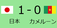 日本1-0カメルーン